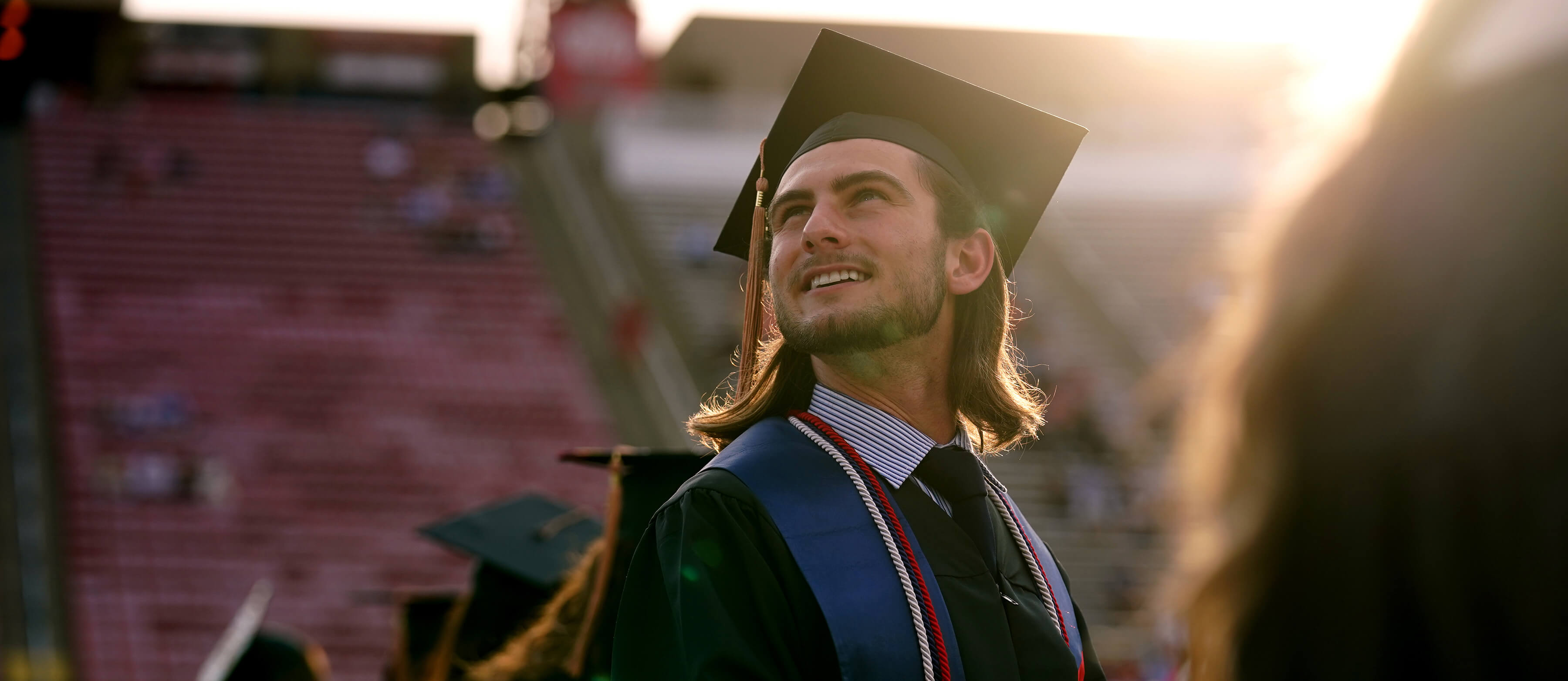 Graduate in stadium